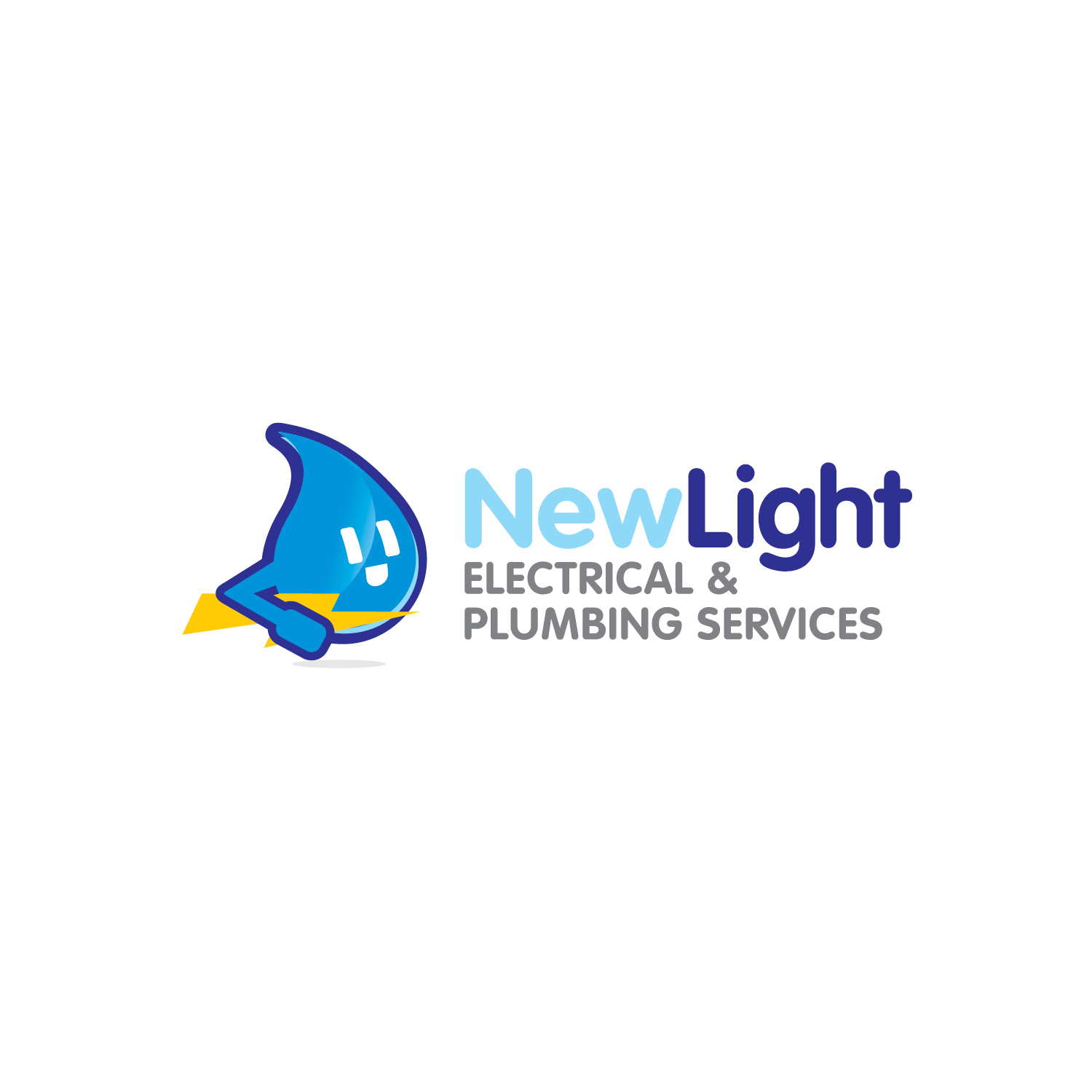 Raleigh Logo Designer Electrician Plumbing New Light