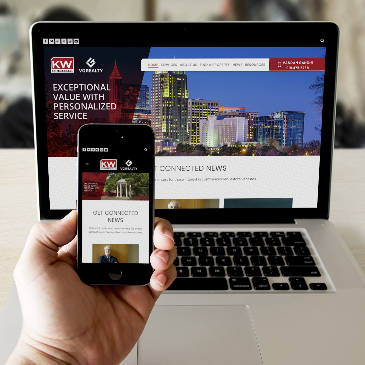 Raleigh Web Design Commercial Real Estate Vg Realty