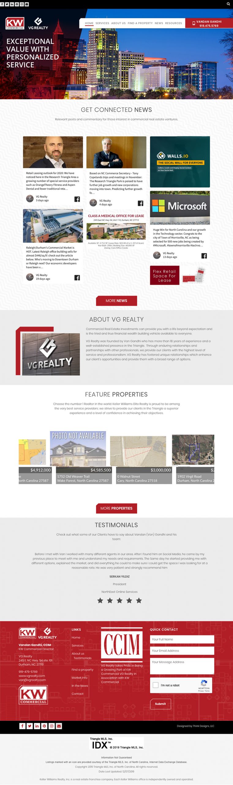 Web Design Commercial Real Estate Raleigh Nc Home