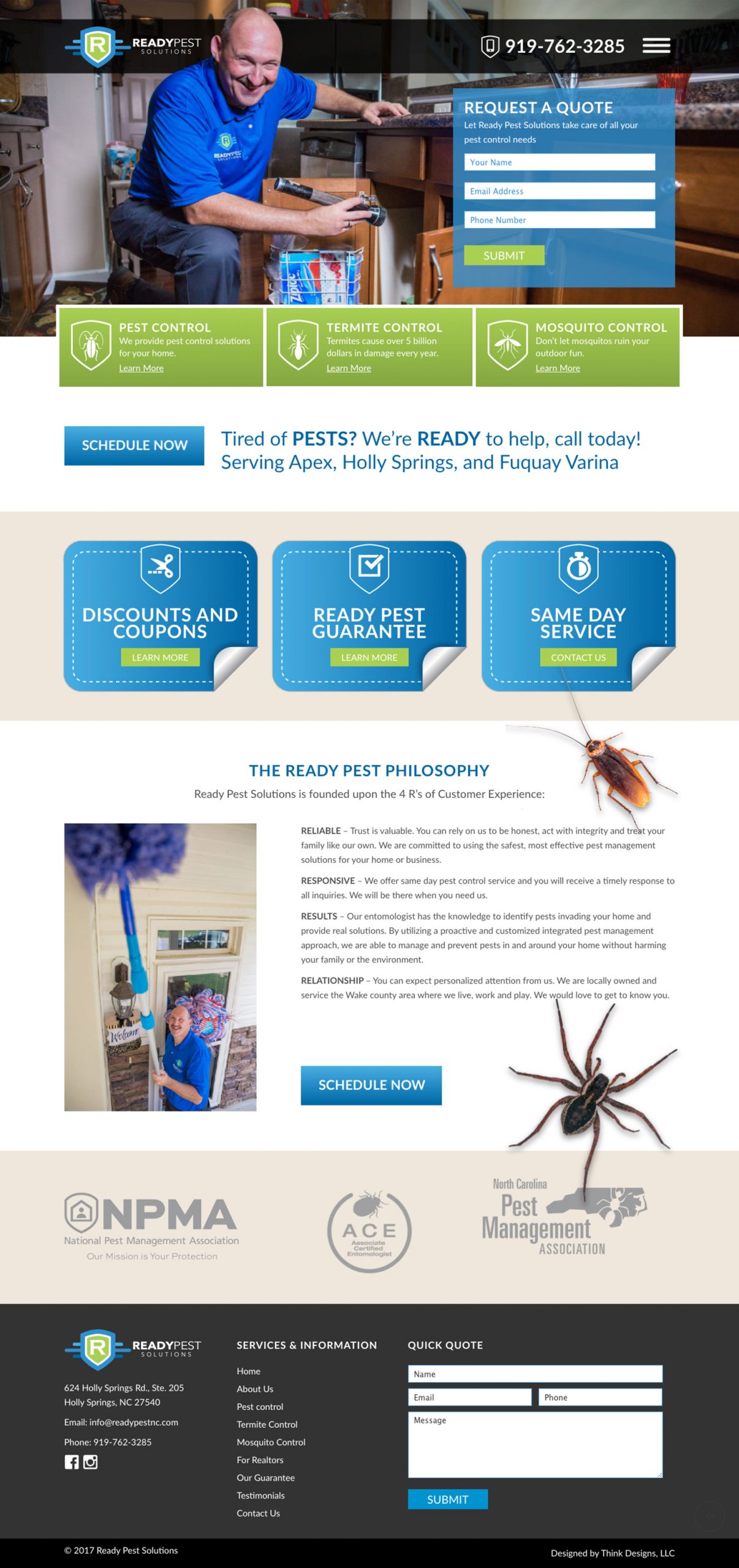 Web Design Pest Solutions Raleigh Nc Ready Pest Desktop
