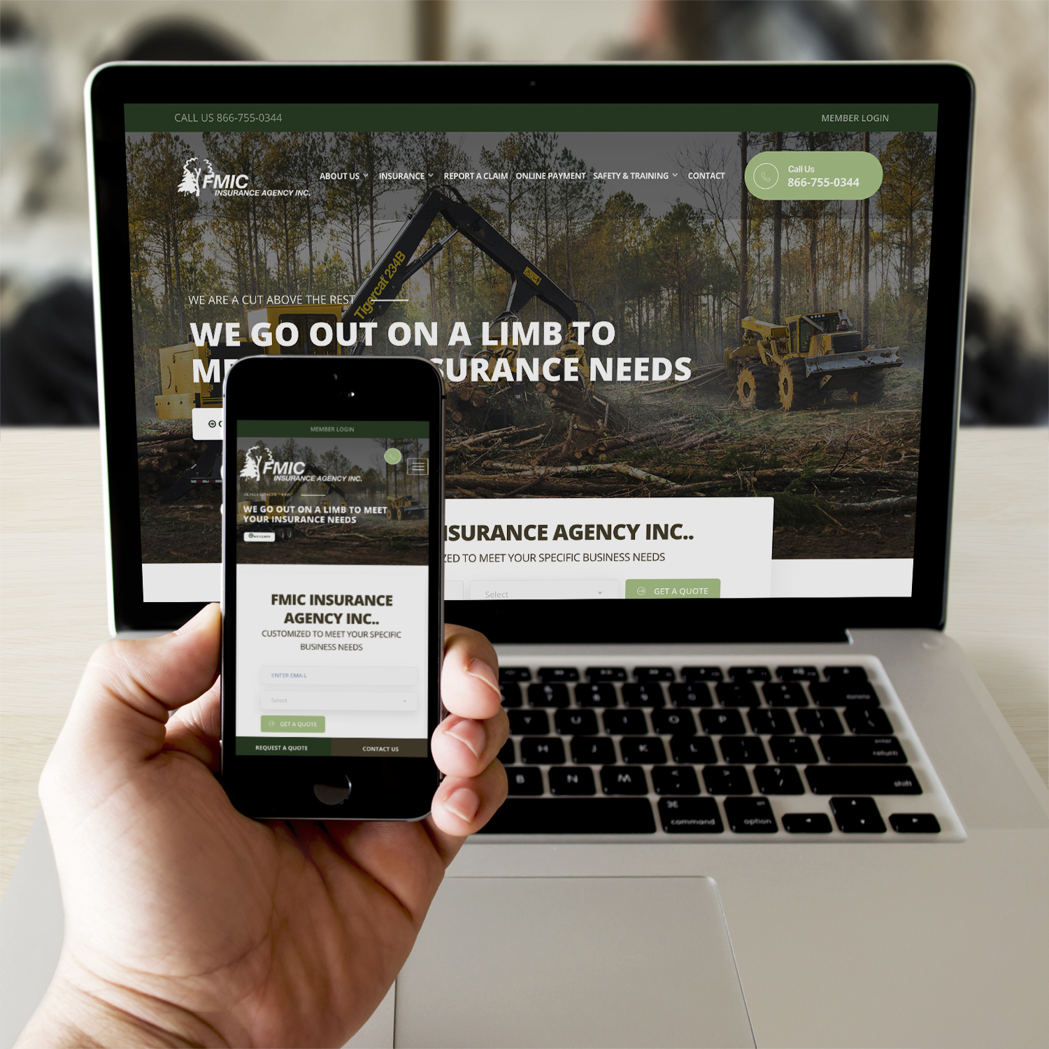 Raleigh Web Design Forestry Insurance