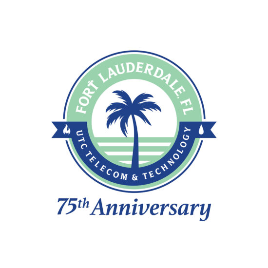 Raleigh Logo Design 75th Anniversary Non Profit Telecom Technology Fort Lauderdale Fl
