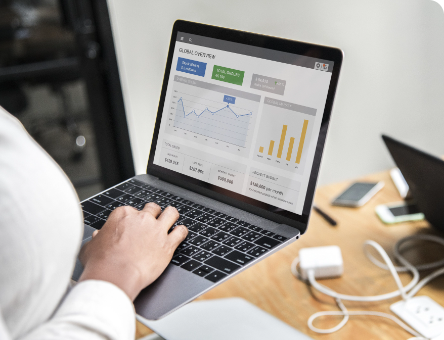 Businesswoman Working Laptop