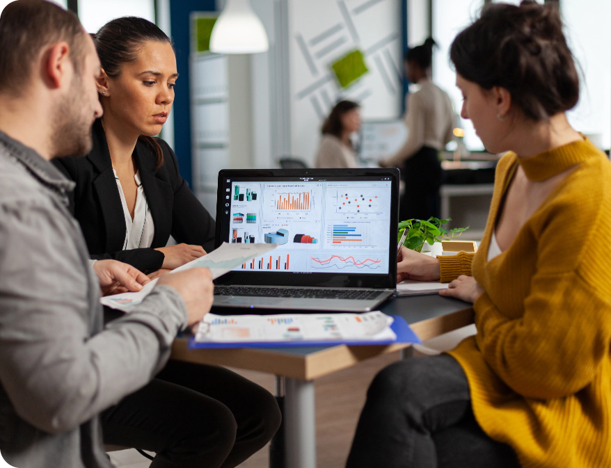 Business People Talking With Team Leader