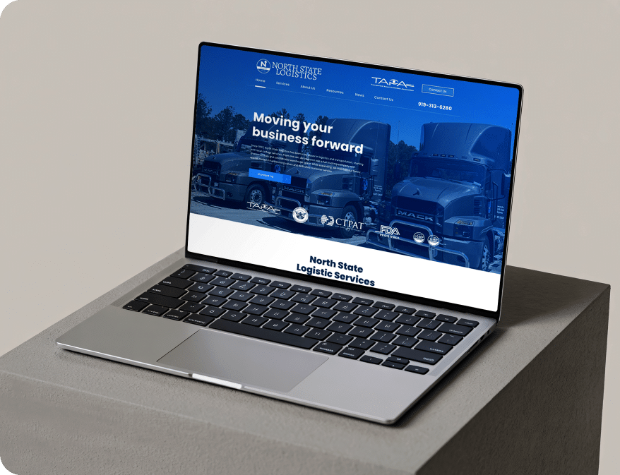 Raleigh Web Design Logistics North State Logistics Desktop