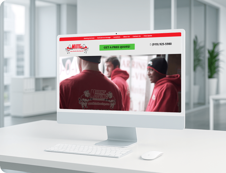 Web Design Moving Company Raleigh Nc Marrins Mooving Desktop