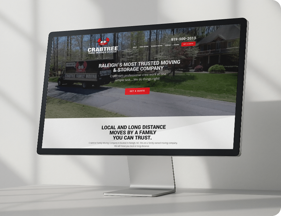 Web Design Raleigh Nc Moving Company Desktop