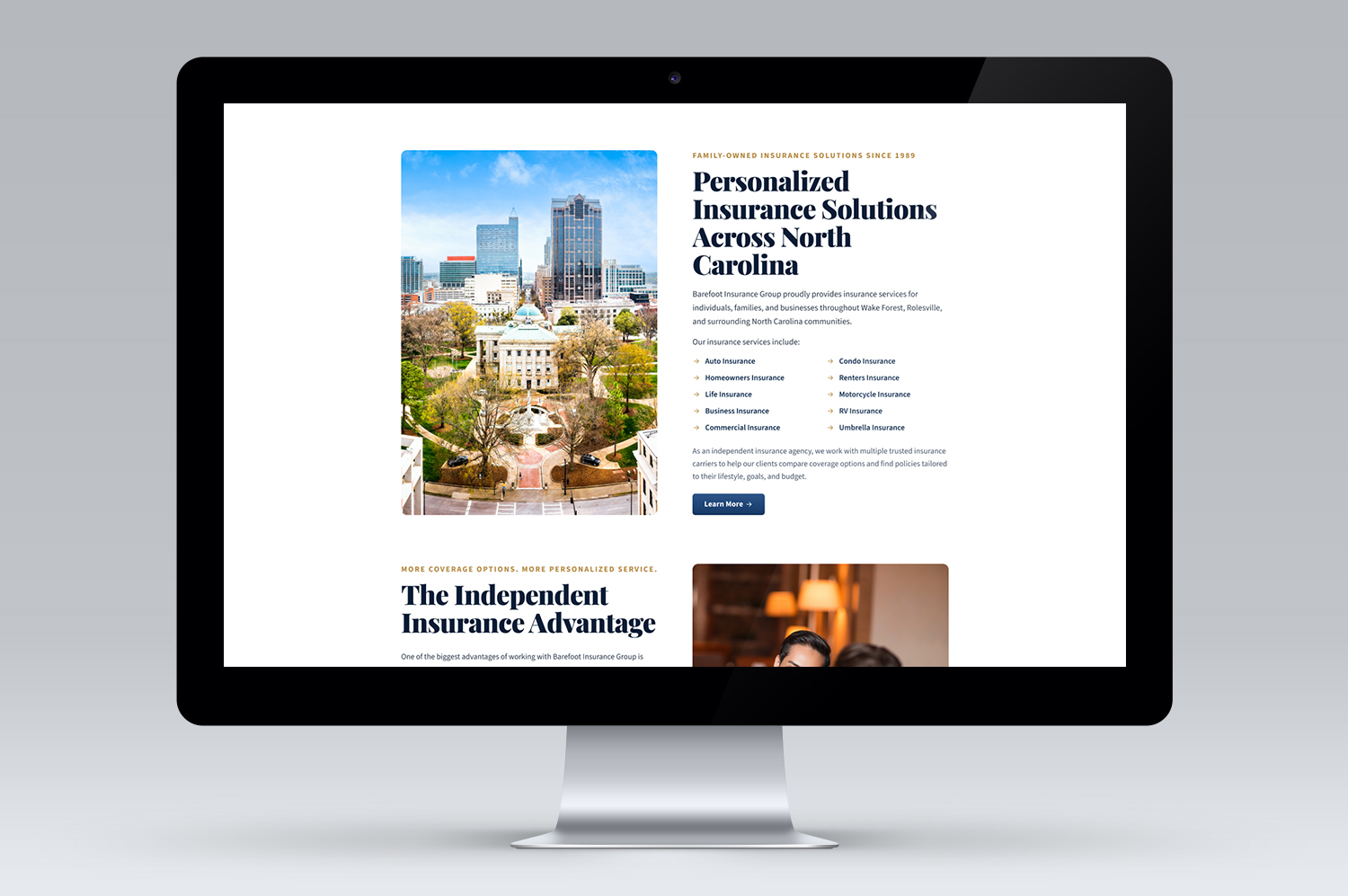 Raleigh Web Design Insurance Barefoot Insurance Group About Us